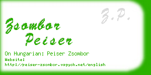 zsombor peiser business card